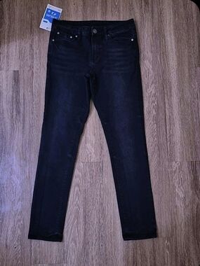Slim Fit Men's Black Skinny Jeans - Unbranded